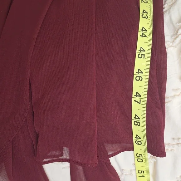 Bridesmaid Dress Floor Length Strapless Convertable Straps Pleated Wine Size 8 - Picture 5 of 6